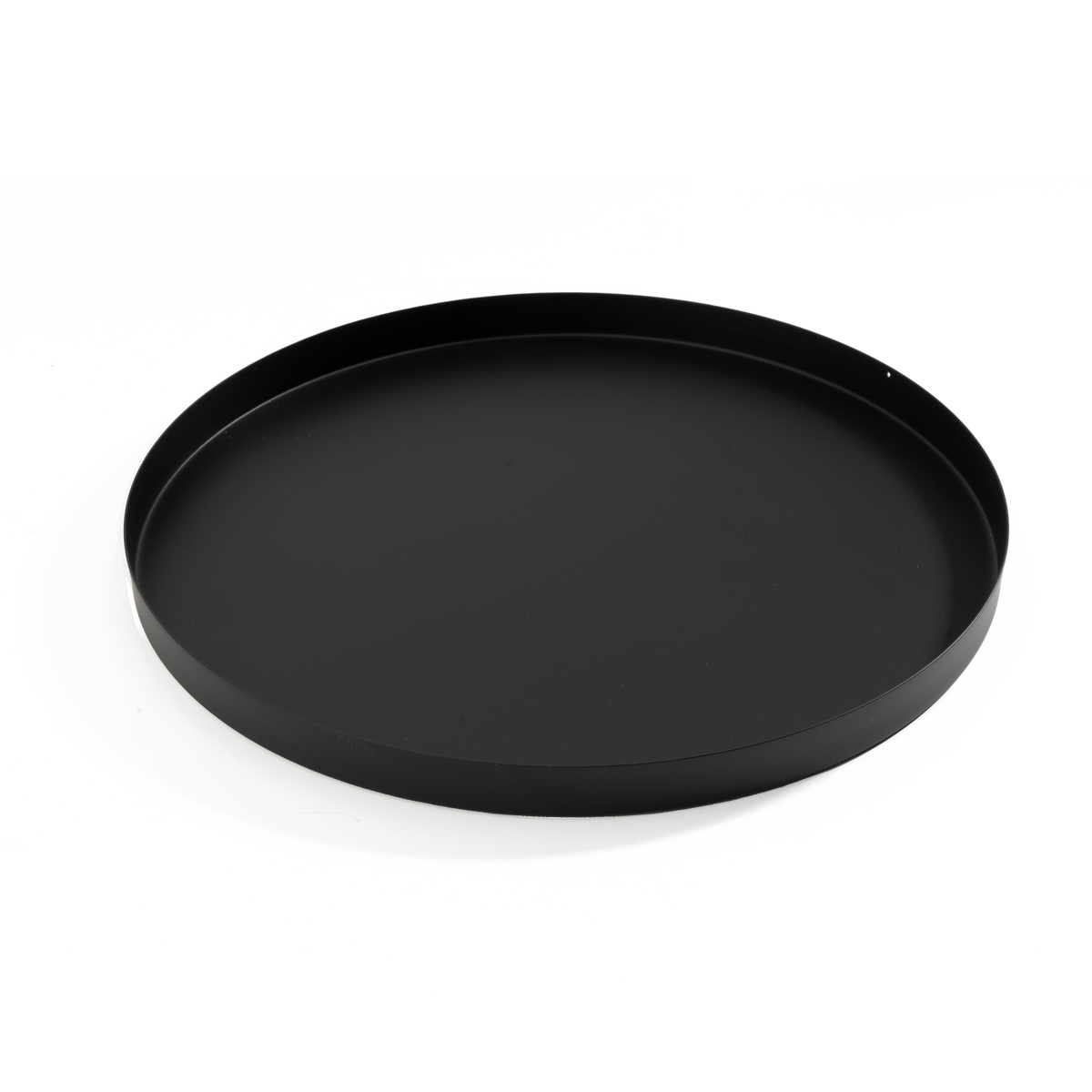 Deko Tablett | 30cm Durchmesser | Metall (Schwarz)