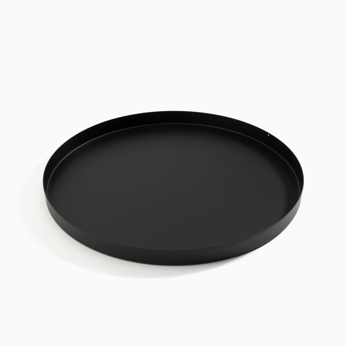 Deko Tablett | 30cm Durchmesser | Metall (Schwarz)
